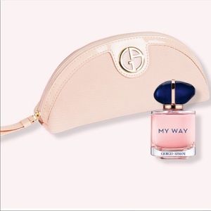 Giorgio Armani Face Your Day pouch and My Way mini perfume NEW
